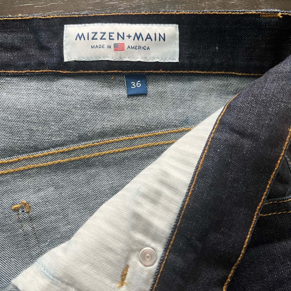 Mizzen+Main Dark Blue Jeans 36x36